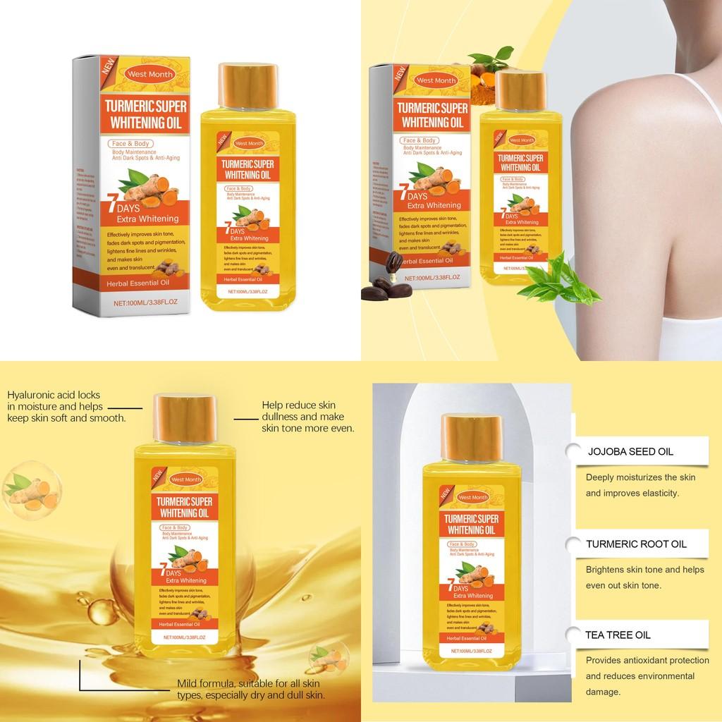 Nourishing Turmeric Body Care Oil For Hydration And Radiance In 100ml Size