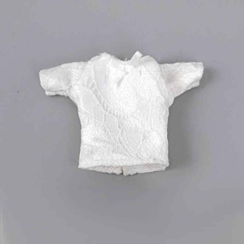 Lace Fashion Doll Clothes For Barbie Doll Outfits White Short Top T-Shirt Black Skirt For 1/6 BJD Doll Accessories Toys