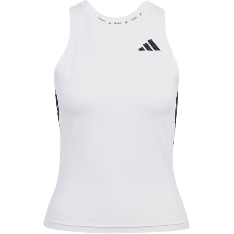 Adidas Logo Striped Slim Fit Vest Women tops White JE8694 XS