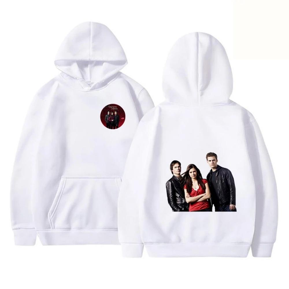 Classic American TV Series The Vampire Diaries Peripherals Hoodies Women Harajuku Pullovers Streetwear Fashion Sweatshirt