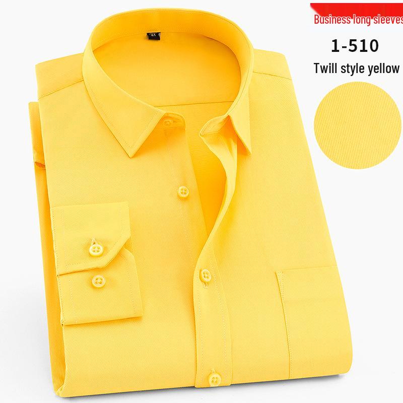 Herren Frühling Weiße Hemden - Lang-/Kurzarm, Gesticktes Logo, Professionelle Geschäftskleidung, 40% Baumwolle Einfarbig Arbeitskleidung