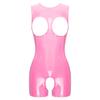 Womens Leather Bodysuit Cupless Open Butt Bodycon Leotard Jumpsuit One Piece Clubwear Teddy Costume