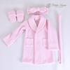 [Petite Marie] 13 DD DDdy Compatible Bathrobe, Slippers, Hair Band 3-piece Set Pink Nightgown Loungewear After Bath Gown Pajamas 60cm Doll (S-L Bust)