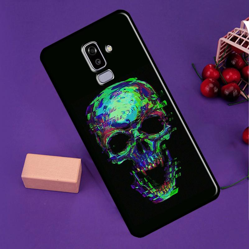 Cool Spooky Skull Face Phone Case For Samsung Galaxy J3 J5 J7 2017 J1 A5 A3 2016 J8 J4 J6 Plus A6 A8 A7 A9 2018