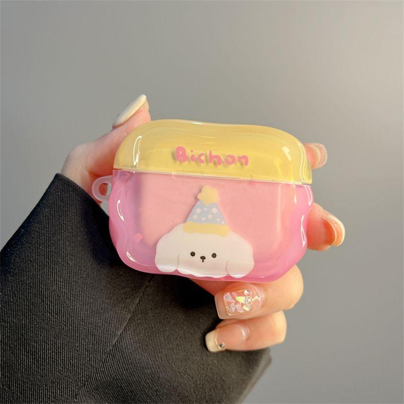 

INS Japan and South Korea Cute Dog for Airpodspro2 Generation Apple Protective Case Airpods4 Bluetooth Earbuds Case 3 Generation airpods4 Bixiong [Single Shell]]