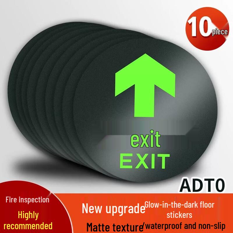 Safety Exit Sign Floor Sticker