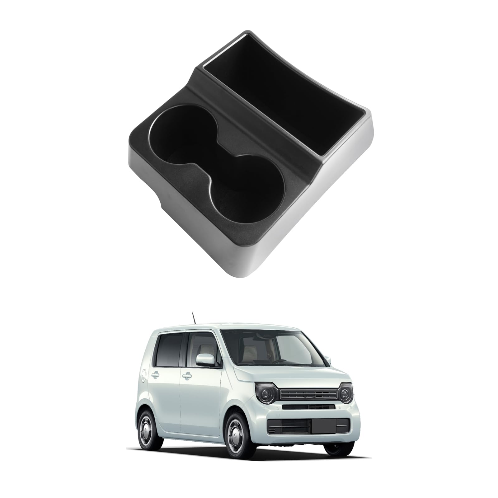 

SHAOHAO Console Box Cup Holder for New Honda Front Seat Floor Console Tray Storage Box with Cup Car Small Item ABS No Honda Car Supplies [2-Piece Set]