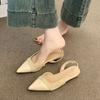 Flat-bottomed bag head sandals women's 2025 new summer beautiful French Mary Jane shoes with skirt pointed sandals