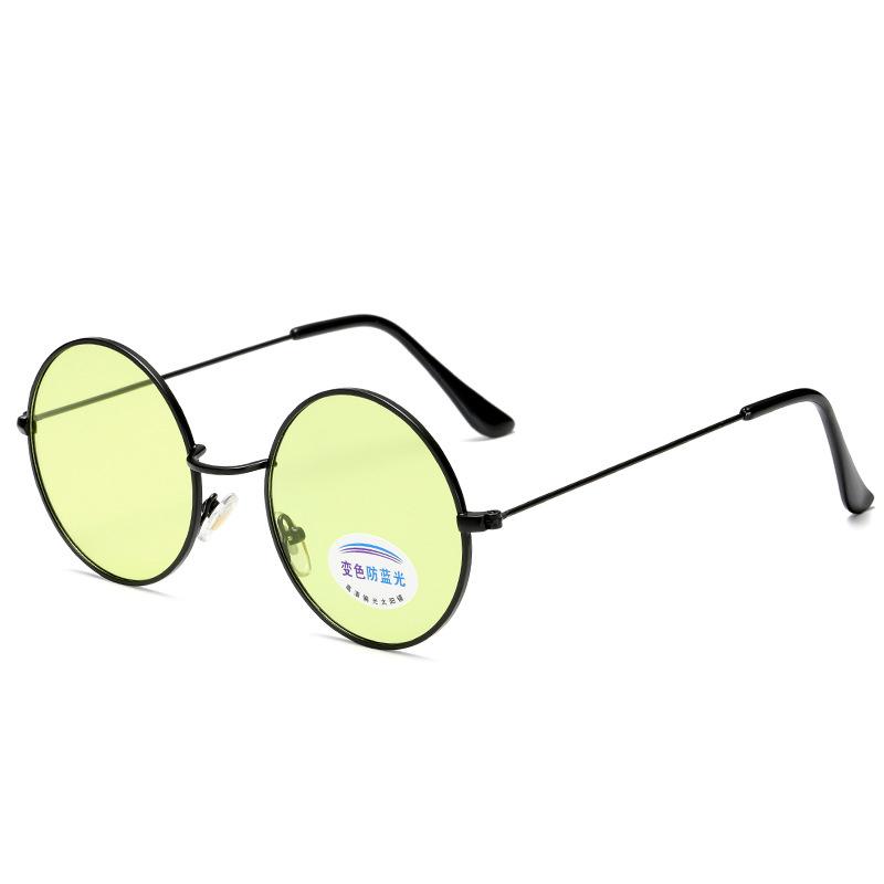 Retro Round Photochromic Night Vision Glasses For Men Women Uv400 Sunglasses Anti-Blue Lens Eyewear Day And Night