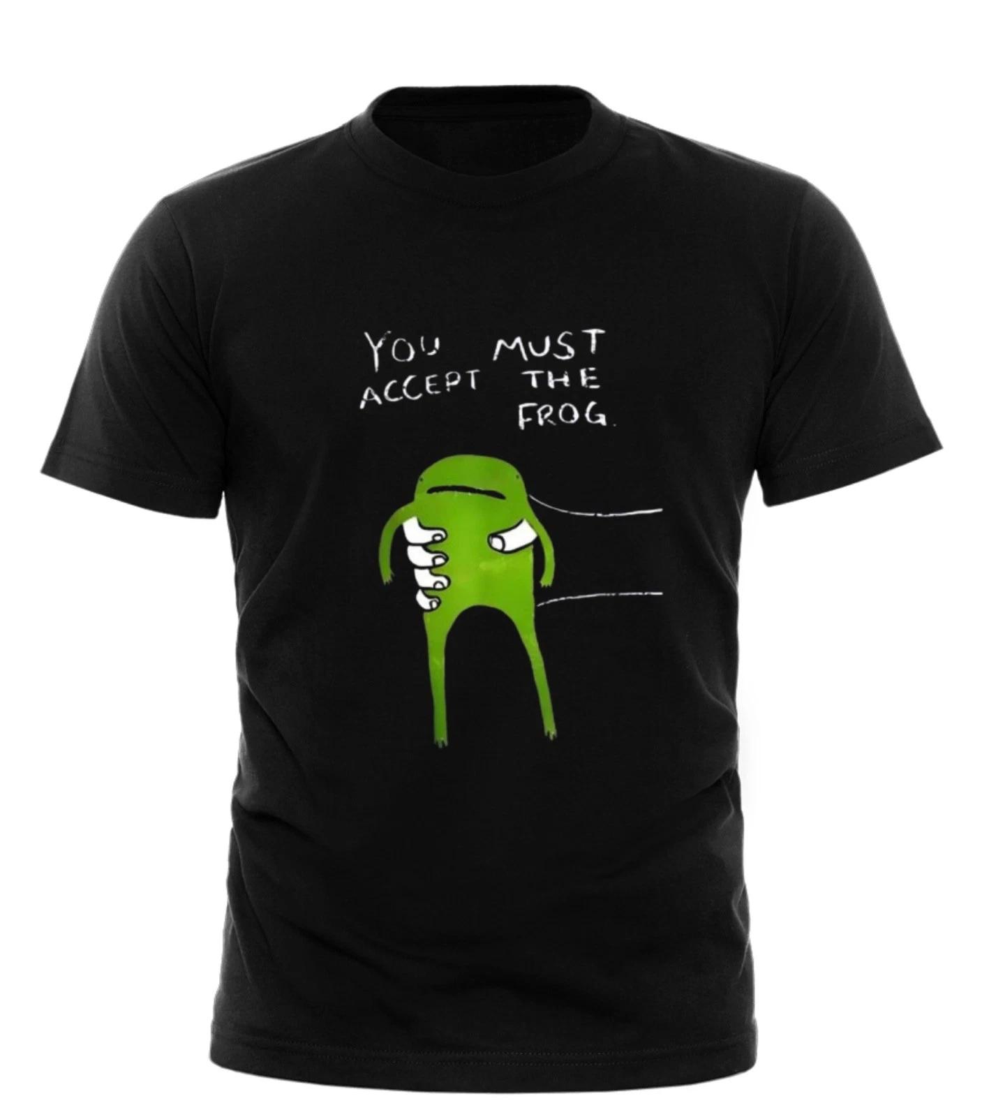 You Must Accept The Frog Funny Frog Meme Quote Retro unisex Short Sleeve T-Shirt M