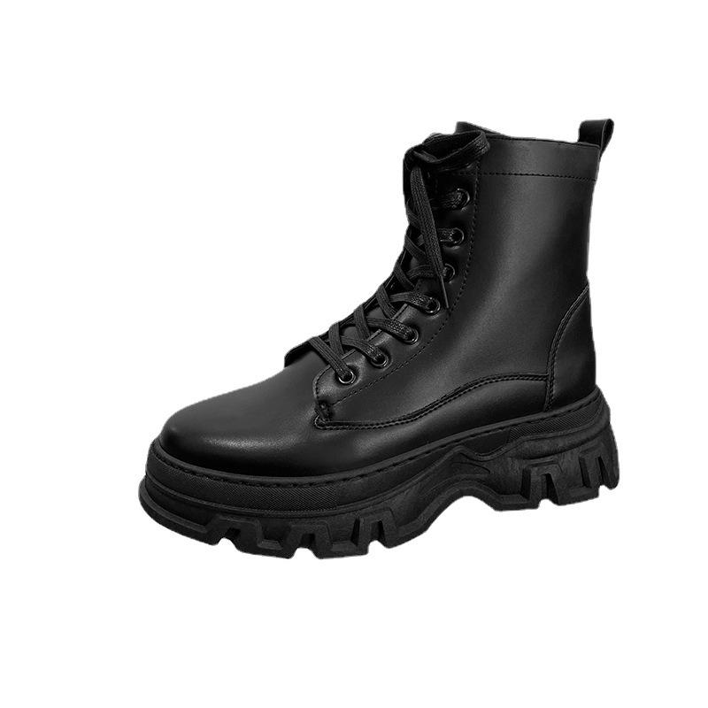 Men's Martin Boots Motorcycle Boots High Top Leather Boots Trendy Four Seasons New Boots Men's Boots