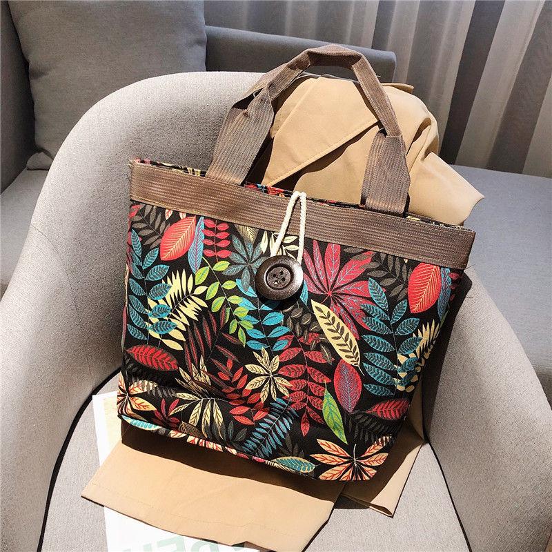 Ethnic Style Women's Large Capacity Canvas Tote Bag