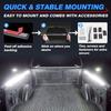 MICTUNING 2Pcs 60 Inch White LED Cargo Truck Bed Light Strip Lamp Waterproof Lighting Kit With On-Off Switch Fuse 2-Way Splitter Cable Compatible