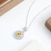 Natural colored treasure spar pendant s925 sterling silver non-fading necklace women's premium design clavicle chain