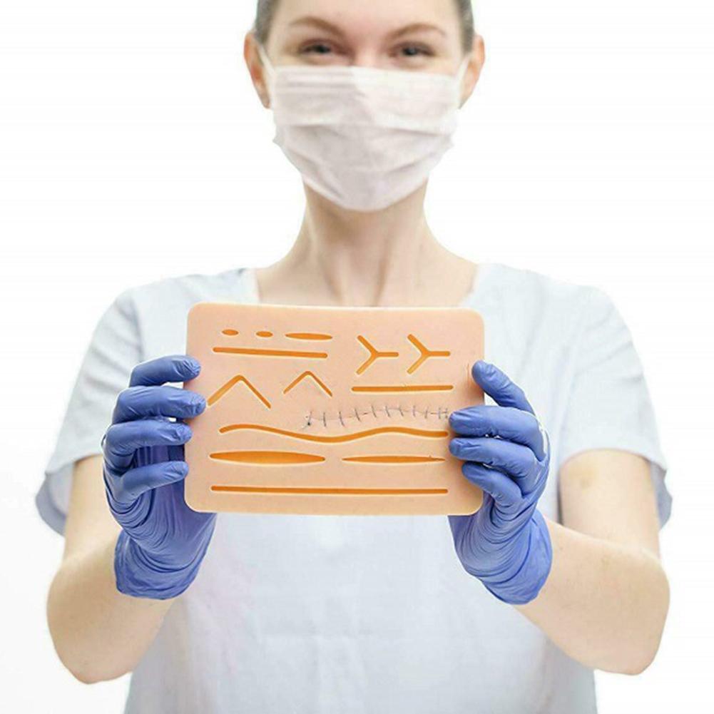 Skin Suture Operate Practice Model Reusable Skin Traumatic Suture Training Pad for Medical Student Suturing Exams Props