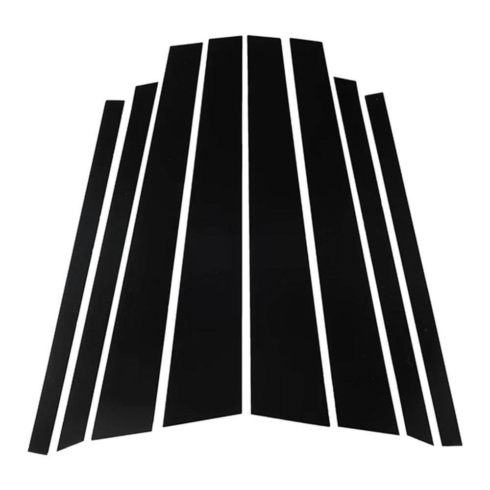 8x Glossy Black Pillar Posts For 2007-2013 BMW X5 E70 Door Trim Cover Window Kit