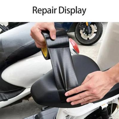 Schwarzes Klebeband aus Stoff - Wasserdicht, für Reparatur von E-Fahrradsitz, Planenreparatur