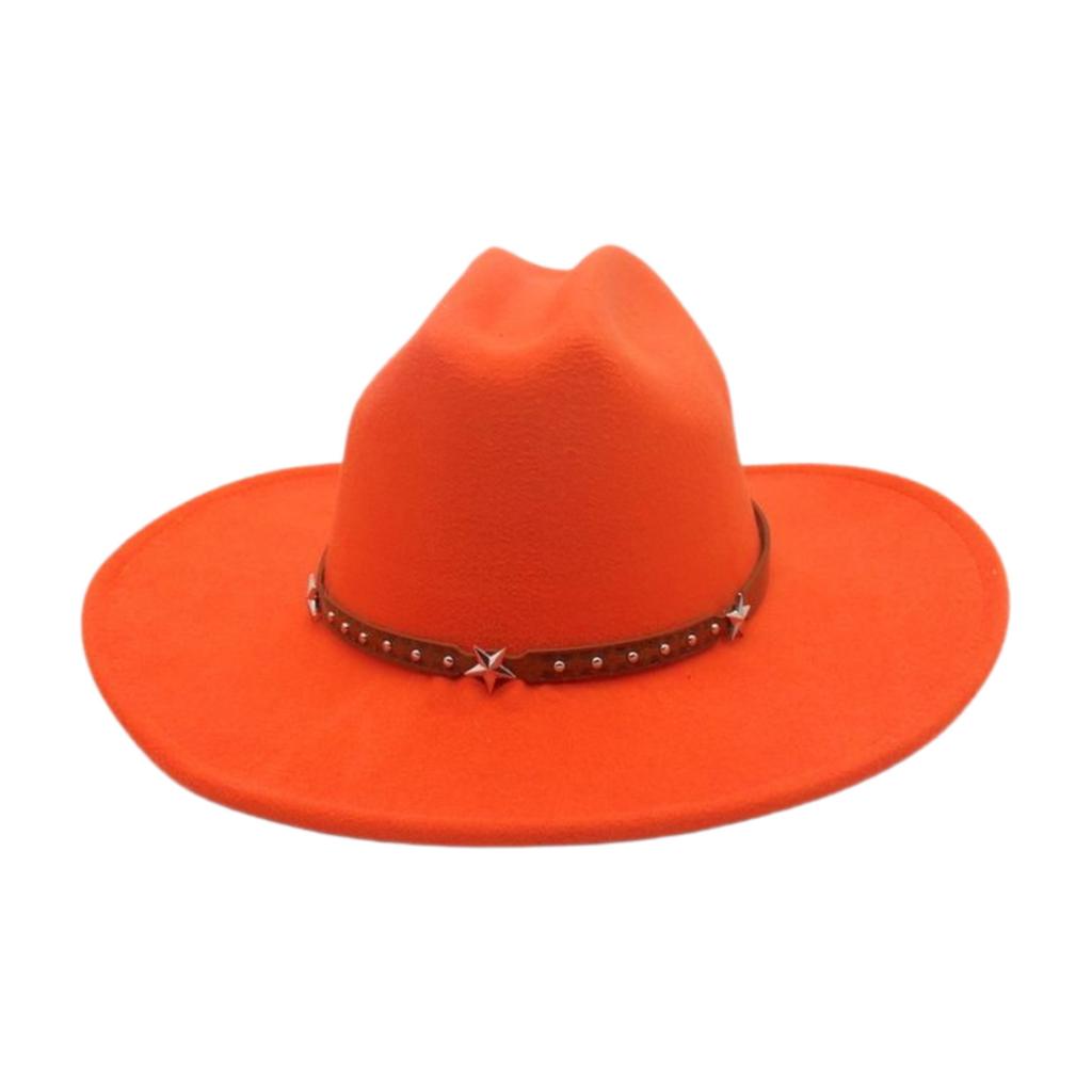 Jazz Hat Lady Fried Street Concave Shape Internet Celebrity Top Hat New British Style Wide Brim Woolen Fashion Simple Cowboy Hat