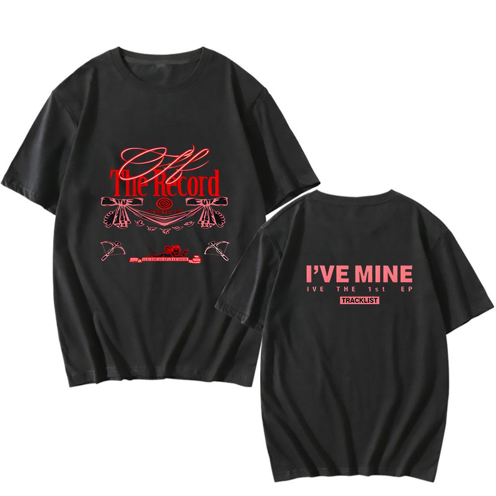 

IVE MINE T-shirt Kpop Fans Summer Cotton Short Sleeve Tees Women Men Korean Style Fashion Popular Clothes Streetwear Y2k T Shirt 2XL