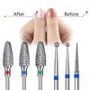 10pcs Nail Bits for Nail Drill,Ceramic Drill Bits for Nails Sets Acrylic,Cuticle Drill Bits for Nails Carbide Remover Bits