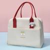 Large Womens Lunch Carryall with Badge Lightweight To Carry Insulation Lunchbox Pouch Thicken Zipper Thermal Food Cooler Carryall for School Picnic