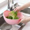 Silicone Colander Drain Basket With Handle Kitchen Retractable Colander Vegetable Washing Basket Strainer Filter Basket