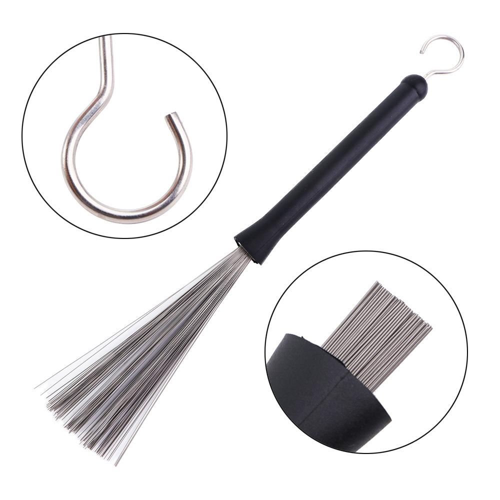 Metal Wire Retractable Sticks Percussion Instruments Percussion Part Drum Brushes Music Cleaning Sticks Brush Musical Cleaner