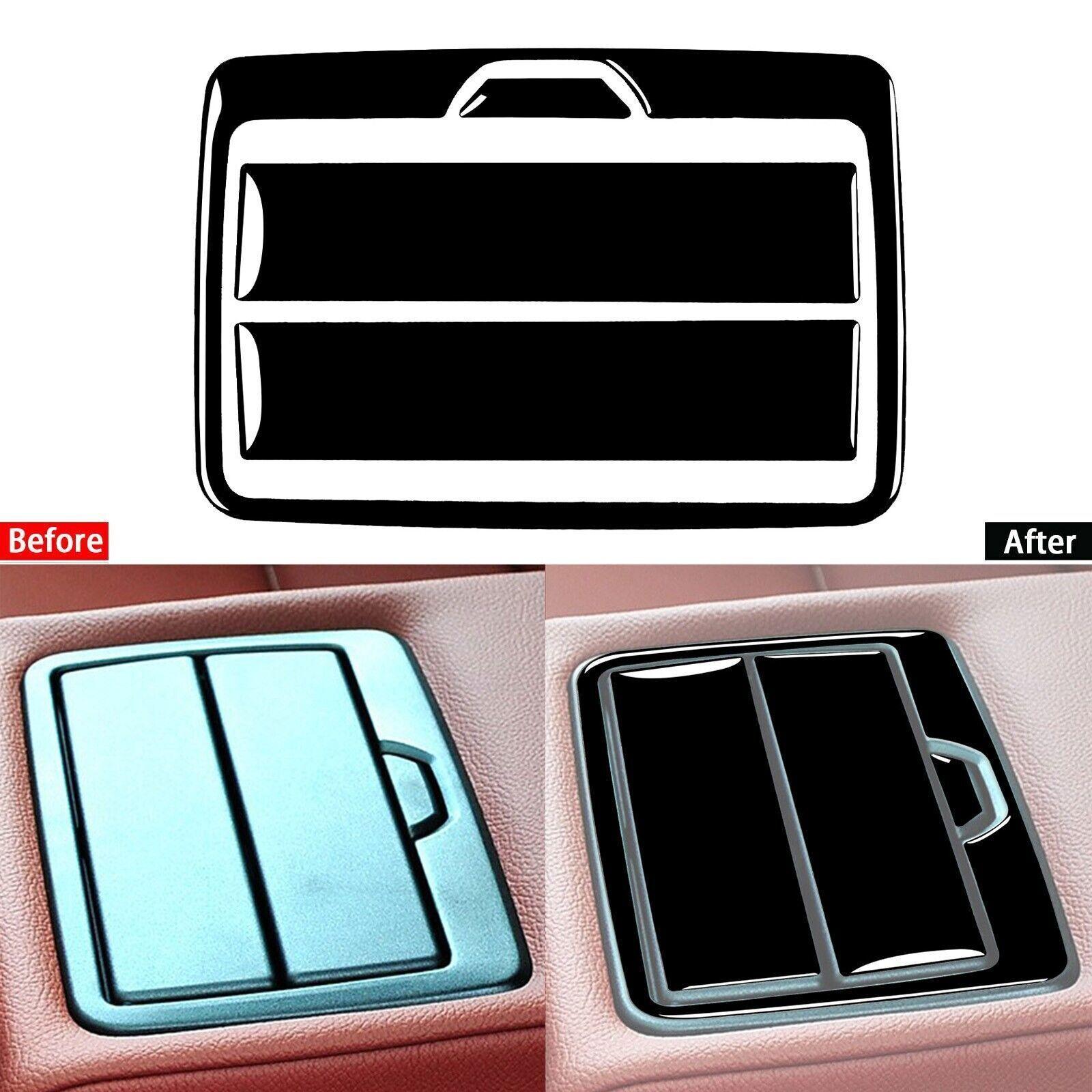 Glossy Piano Black Rear Water Cup Holder Panel Cover For BMW X3 X4 F25 F26 11-17