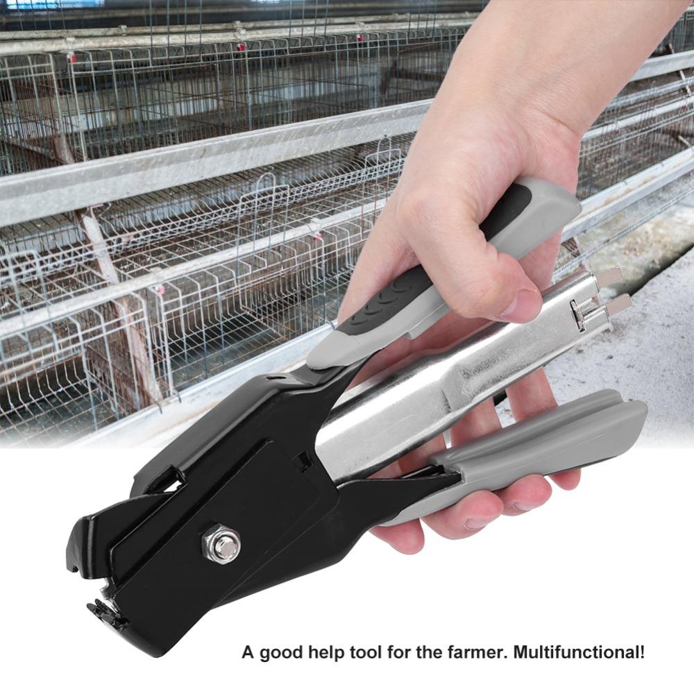 Pinza a C con Alimentazione Automatica per Anelli a C per Recinzioni Animali e Materassi, Acciaio Zincato