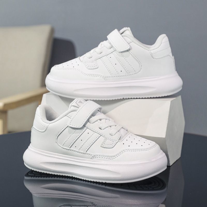Panda classmate children's little white shoes 2025 spring new student casual shoes boys and girls board shoes platform sports shoes