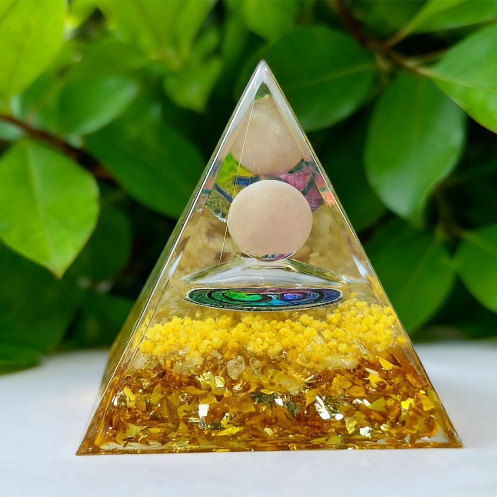 Křišťálová Orgonová Pyramida Generátor Energie 5 cm Přírodní Ametyst Peridot Reiki Čakra Meditační Nástroj Vánoční Dárek Pro Rodinu