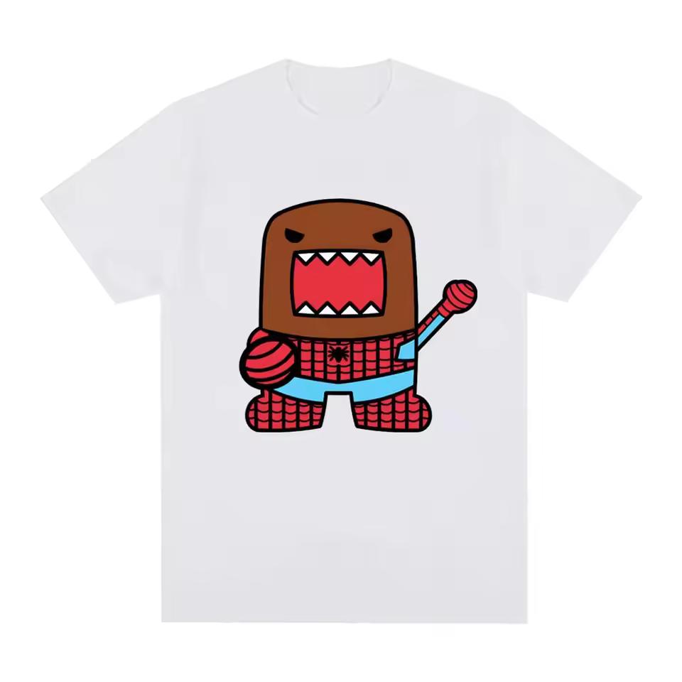 Domo Kun Fun and Humorous T-shirt Women's Casual T-shirt Harajuku Short Sleeve Oversized T-shirt Street Wear
