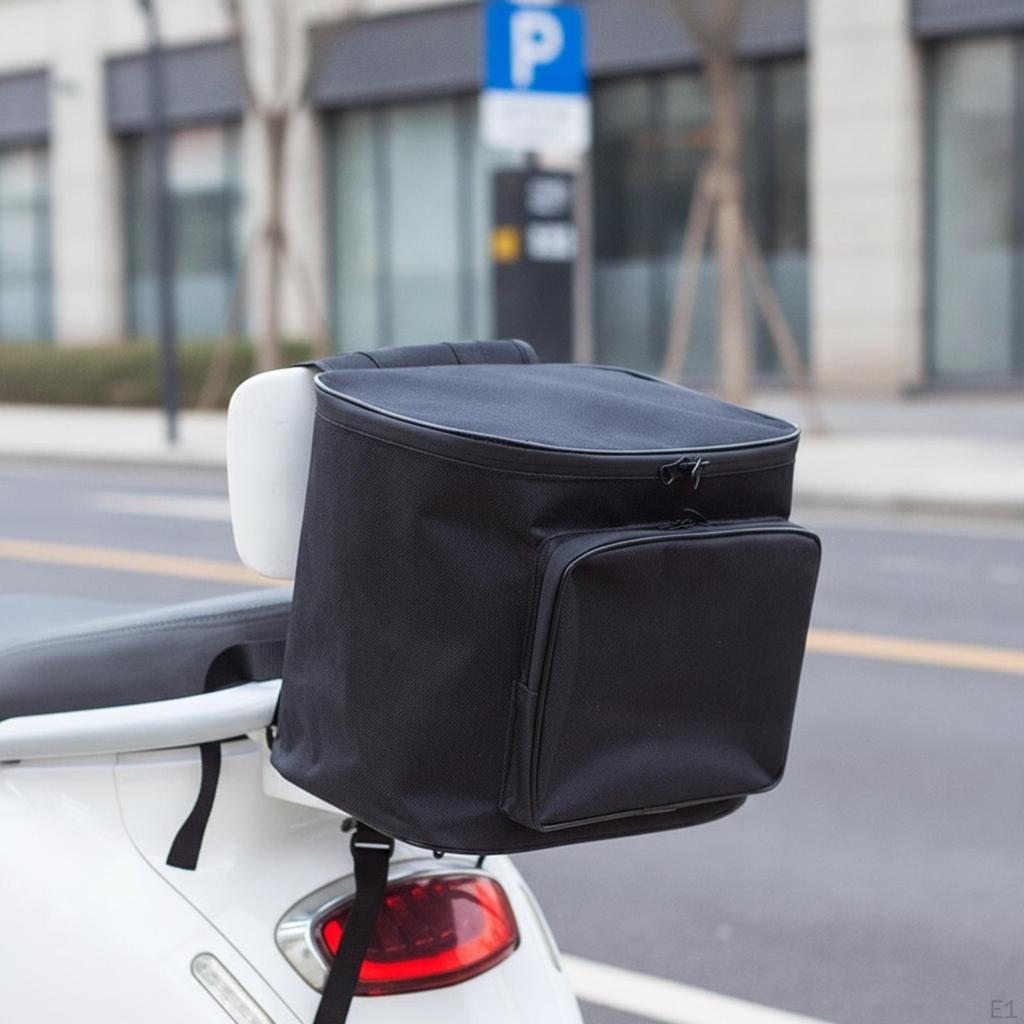 Electric Bike Rack Bag Waterproof Zipper Cycle Tail RearMounted for Commuters, Commuting, City