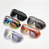 Outdoor Sports Film Mirror Men Sunglasses Women One Piece Large Frame Goggle Sun Glasses Colorful Cycling Windproof Eyewear Uv