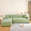 Jacquard Soild Hued Living Sofa Covers Dustproof Stretch L -Shaped Corner Sofa Slipcover For Living Room Area Office Removable Couch Covers