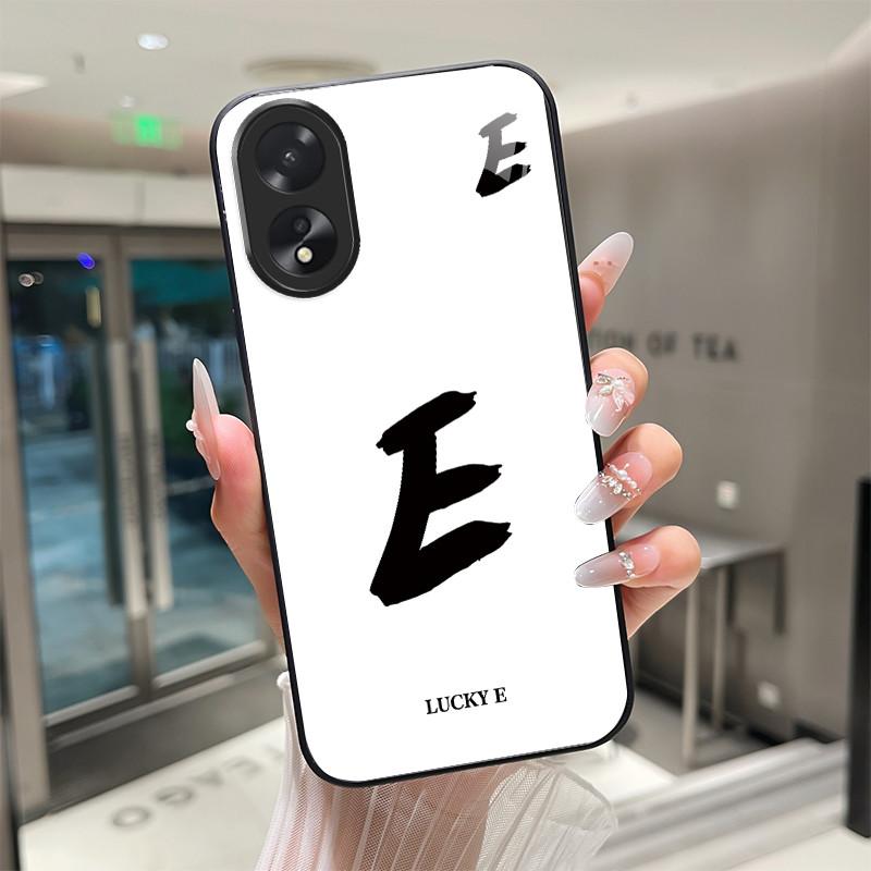 Phone Case For OPPO A18 A38 A58 A78 Back Covers Lucky Letter Protective Case For OPPOA18 OPPOA38 Tempered Glass Soft TPU Shell