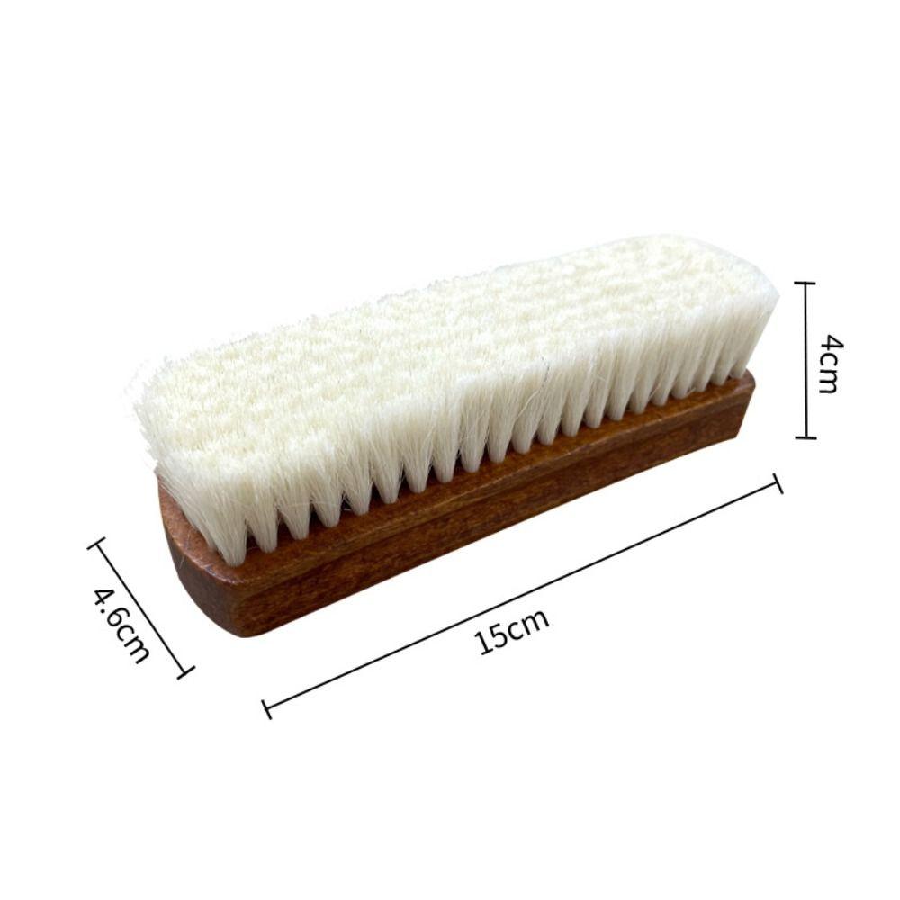 Soft Wool Shoe Care Brush Wood Handle Multifunction Boot Polishing Cleaner Durable Maintenance Leather Care Brush Household