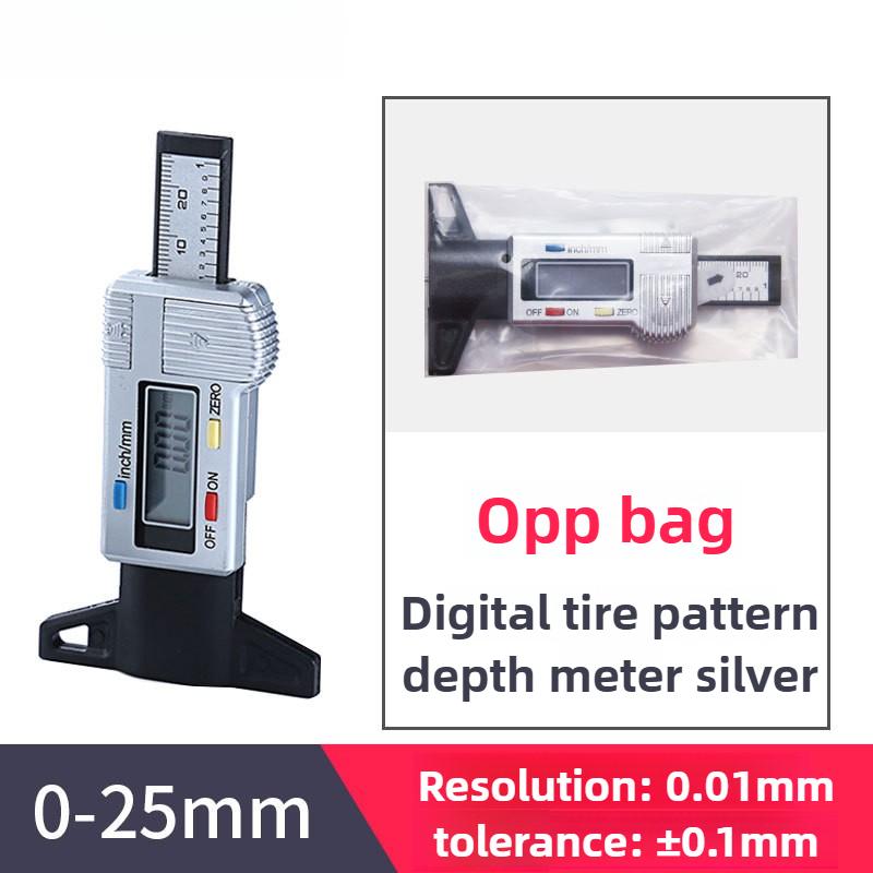 Display Depth Ruler Tread Gauge Tire Pattern 0-25mm Caliper Electronic Measurement Detector