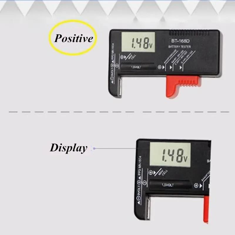 BT-168 Battery Capacity Tester AA/AAA/C/D/9V/1.5V Batteries Universal Button Cell Battery Checker Indicator Voltage Tester