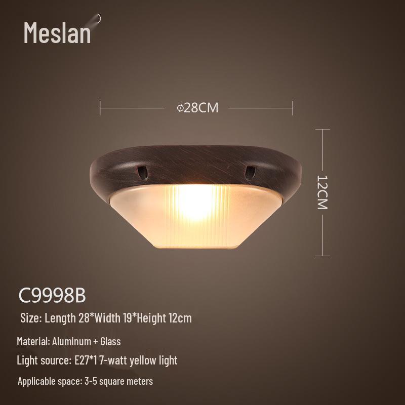 American Retro Industrial Ceiling Light for Bedroom, Dining Room, Balcony, Corridor, Aisle, and Entrance