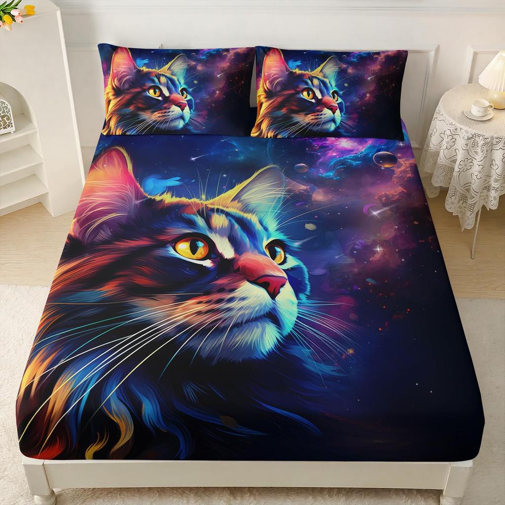 Waldtiermuster Matratze Dreiteiliges Digitaldruck Matratze Bettwäscheset Erwachsene Kinder