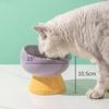 Oblique Mouth Cat Drinking Bowl Anti Overturning Raised Cat Bowl Ceramic Pet Bowl  Pet Feeding