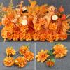 Wedding Aisle Decor: Orange Artificial Hydrangea Bouquet