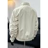 Autumn Men's Jacket American Tough Guy Style Fashion Monochrome Stand Up Collar Casual Oversize Outdoors Coat Large Size