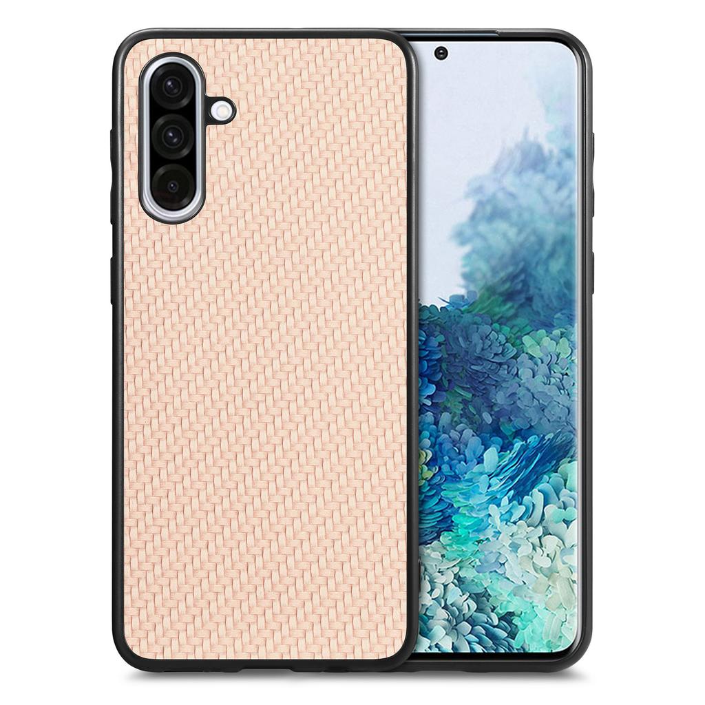 For Samsung Galaxy A36 5G Case Carbon Fiber Texture PU+PC+TPU Phone Back Cover