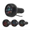 Car Charger 3in1 12/24V Voltmeter Thermometer USB Charger Switch Auto LED Digital Monitor Display Current Meter Volt Detector