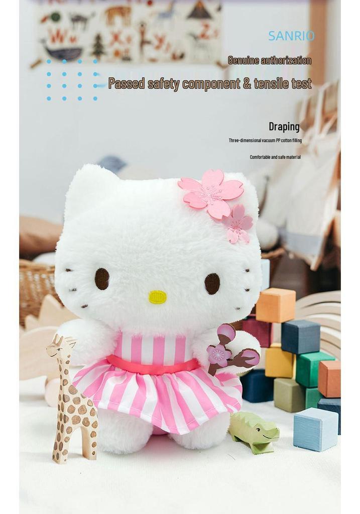 Sanrio Hello Kitty, My Melody & Kuromi Cherry Blossom Plush Doll Collection