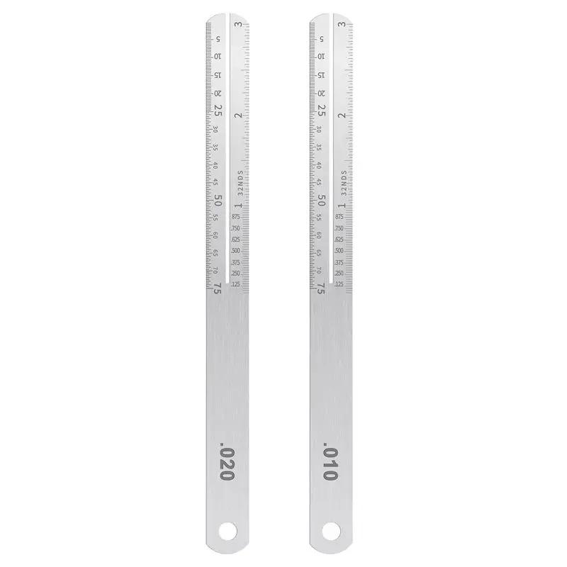 Pins Clean Cutter Stainless Steel Guitar Nut Slot Cutter Measuring Ruler Guitar Repair Tool Set