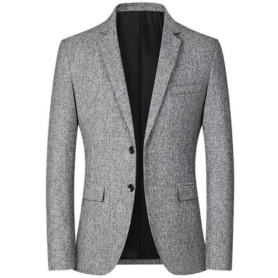 Men's Fashion Business Blazers Everything Trend British Style Casual Slimming Solid Color Wedding Work Four Season Style Male Blazer