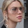New Oversized Sunglasses Women Men Vintage Pilot Designer Sun Glasses Big Frame Mirror Retro Fashion